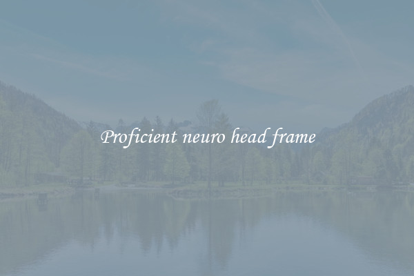 Proficient neuro head frame