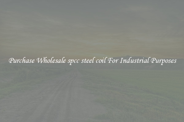 Purchase Wholesale spcc steel coil For Industrial Purposes