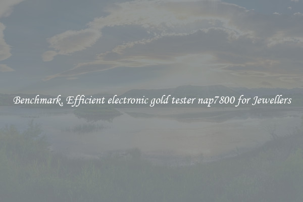 Benchmark, Efficient electronic gold tester nap7800 for Jewellers