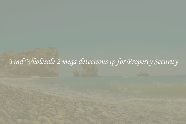 Find Wholesale 2 mega detections ip for Property Security