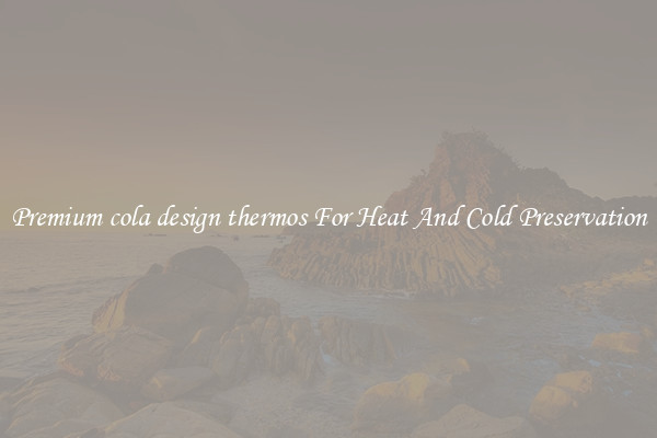 Premium cola design thermos For Heat And Cold Preservation