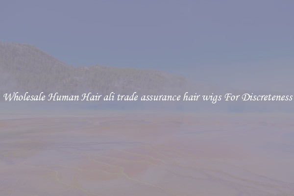 Wholesale Human Hair ali trade assurance hair wigs For Discreteness
