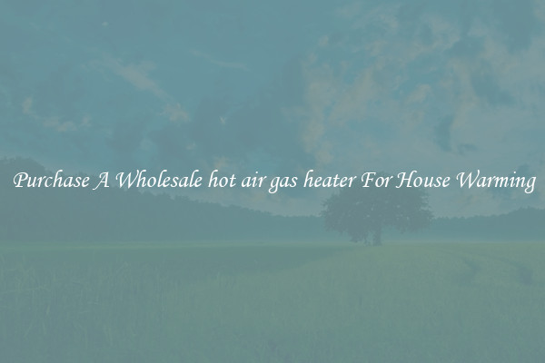 Purchase A Wholesale hot air gas heater For House Warming