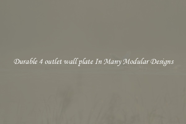 Durable 4 outlet wall plate In Many Modular Designs