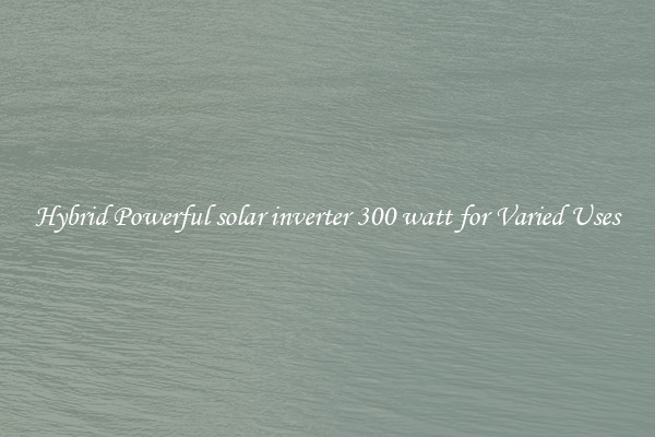 Hybrid Powerful solar inverter 300 watt for Varied Uses