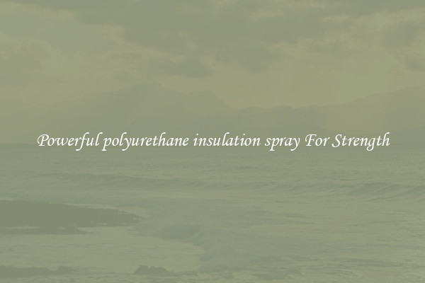 Powerful polyurethane insulation spray For Strength