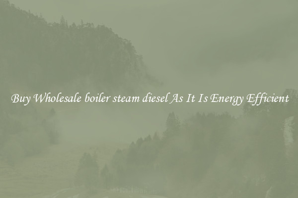Buy Wholesale boiler steam diesel As It Is Energy Efficient